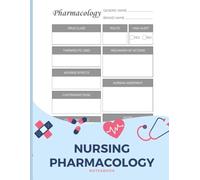 Nursing Pharmacology Notebook: Blank Medication Template Log Book for Nurses & Students - Organize Drug Dosages, Patient Info, and Clinical Notes ... for Safe & Efficient Medication Tracking