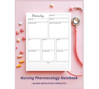 Nursing Pharmacology Notebook Blank Medication Template Notebook: Easy-To-Use Pharmacology Notebook For Nursing Practice, Study, And Daily Reference