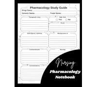 Nursing Pharmacology Notebook: Blank Medication Template Notebook: Record, Organize & Master Drug Information - Includes Sections for Drug Class, ... Side Effects, Nursing Considerations & More
