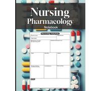 Nursing Pharmacology Notebook: Blank Medication Template Study Workbook| 120 Large Recording Pages| 8.5x11 size| Ideal Gift For Nursing Students