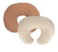 Nursing Pillow Cover,Muslin Cotton,Removable Cover for Breastfeeding Pillows, 2-Pack Pillow Covers,Ultra-Soft Baby Nursing Pillow, Fits Newborn Feeding Pillow 22.5IN*18IN (Rust & Cream-Coloured)