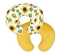 Nursing Pillow Cover Stretchy Pillow Slipcovers for Breastfeeding Moms Two-Sided Design (Sunflower)