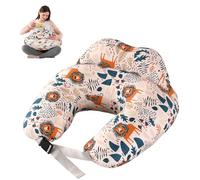 Nursing Pillow for Breastfeeding: 100% Cotton Infant Feeding Pillow Multifunctional Pregnancy Feeding Pillows for Mom Ergonomic Support U Shaped Nursing Maternity Pregnancy Gift (Cartoon Lion)