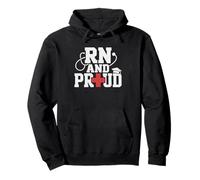 Nursing School Graduation Rn Heartbeat Vintage Retro Badge Pullover Hoodie