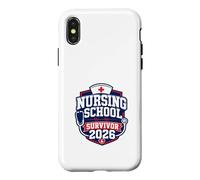 Nursing School Survivor 2026 Nurse Graduate Case for iPhone X/XS