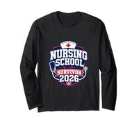 Nursing School Survivor 2026 Nurse Graduate Long Sleeve T-Shirt