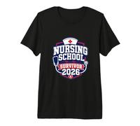 Nursing School Survivor 2026 Nurse Graduate Premium T-Shirt