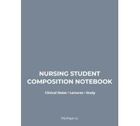 Nursing Student Composition Notebook: College Ruled Lined Pages for Lecture Notes, Clinical Study, and Exam Preparation