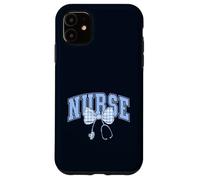 Nursing Student Coquette Bow Nurse School Light Blue Gingham Case for iPhone 11