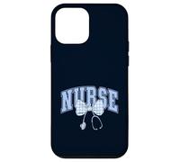 Nursing Student Coquette Bow Nurse School Light Blue Gingham Case for iPhone 12 mini