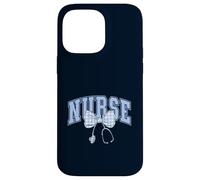Nursing Student Coquette Bow Nurse School Light Blue Gingham Case for iPhone 14 Pro Max