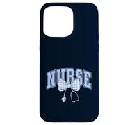 Nursing Student Coquette Bow Nurse School Light Blue Gingham Case for iPhone 15 Pro Max