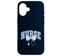 Nursing Student Coquette Bow Nurse School Light Blue Gingham Case for iPhone 16