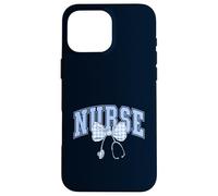 Nursing Student Coquette Bow Nurse School Light Blue Gingham Case for iPhone 16 Pro Max