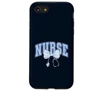 Nursing Student Coquette Bow Nurse School Light Blue Gingham Case for iPhone SE (2020) / 7/8