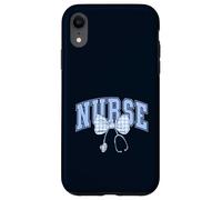 Nursing Student Coquette Bow Nurse School Light Blue Gingham Case for iPhone XR