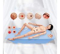 Nursing Training Mannequin Full Body Patient Care Model with 2 Puncture Modules & 2 Urinary Catheter for Clinical Skills Practice