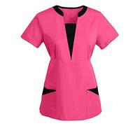 Nursing Uniforms Doctors Hospital Wrap Mock Beauty Tunic Work Tunics Classic Fit Care Nursing Uniform Work Scrubs for Women UK Beauty Tunics for Women UK Uniforms