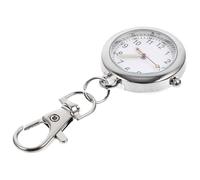 Nursing Watch Key Chain Watch with Easy-to-read Numerals for Back to School | Alloy Keychain Design, Silver Finish, Easy to Carry, for Keys and Backpack Loops, School Commute Random Color