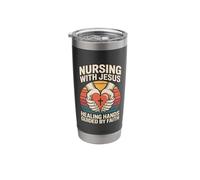 Nursing with Jesus Healing Hands Guided By Faith Stainless Steel Insulated Tumbler