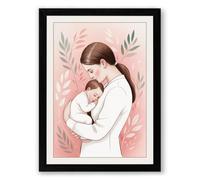 Nurture and Care Modern Framed Wall Art Print A4 (29.7×21cm) Black, Wall Decor for Living Room, Bedroom, Office & Home, Ready to Hang, Art Gift