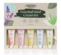Nurture by Nature Hand Cream Gift Set 5x30ml - With Shea Butter & Glycerin for Dry Hands - 5 Fragrances - Travel Size Hand Moisturiser - Vegan, Cruelty Free - Birthday or Mother’s Day Gift for Her