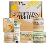 Nurture by Nature Relax & Uplift Pamper Gifts for Women - 6 Piece Luxury Spa Gift Set with Soap, Body Scrub, Hand Cream & More - Vegan & Cruelty Free Self Care Kit, Relaxation Gifts for Her & Mum