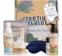 Nurture by Nature Spa Collection Gift Set - 6 Pcs Relaxing Pamper Gifts for Women with Bath Salts, Body Butter, Sleep Mask & More, Valentines Day Gift for Her, Mothers Day Gift Idea, New Mum Present
