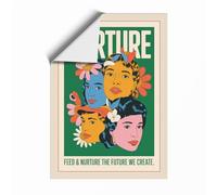 Nurture Diversity in Bloom Modern Unframed Wall Art Print A3 (42×29.7cm), Wall Decor for Living Room, Bedroom, Office & Home, Art Gift