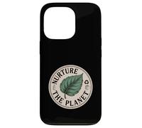 Nurture The Planet Leaf Design for Environmental Awareness Case for iPhone 13 Pro