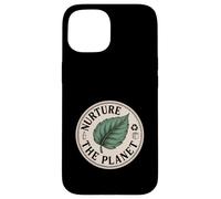 Nurture The Planet Leaf Design for Environmental Awareness Case for iPhone 15