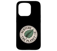 Nurture The Planet Leaf Design for Environmental Awareness Case for iPhone 15 Pro