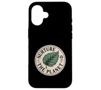 Nurture The Planet Leaf Design for Environmental Awareness Case for iPhone 16
