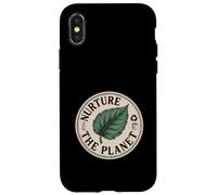 Nurture The Planet Leaf Design for Environmental Awareness Case for iPhone X/XS