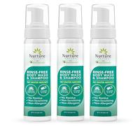 Nurture Valley Rinse Free Body Wash & Shampoo | Hospital Grade Full Hair & Body No Water or Rinse Cleansing Foam with Aloe Vera - Non Allergenic Non Sensitizing - 3 Bottles