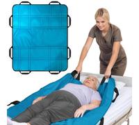 NurtureCare Upgraded 3-Layer Comfort Positioning Bed Pad 48" x 40" with Reinforced Handles Washable Waterproof Transfer Board for Turning Inconvenience Care Transfer Sheet (Aqua Teal)