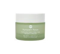 Nurtured by Nature Hyaluronic Acid + Clary Sage Night Mask 50ml Deep Hydration Vegan Face Treatment Moisturizer for Overnight Renewal Radiant Skin Paraben Free Cruelty Free Made in England Night Cream