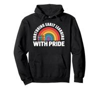 Nurturing Early Learning With Pride Rainbow Teachers Pullover Hoodie