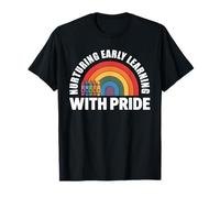Nurturing Early Learning with Pride Rainbow Teachers T-Shirt