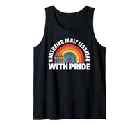 Nurturing Early Learning with Pride Rainbow Teachers Tank Top