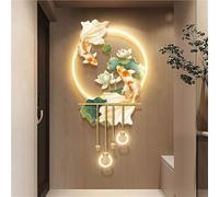 NURUGURE 3D Koi Fish LED Wall Art, Illuminated Decorative Wall Hanging with Warm LED Lighting for Living Room, Bedroom, Hallway