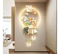 NURUGURE 3D Koi Fish LED Wall Art, Illuminated Decorative Wall Hanging with Warm LED Lighting for Living Room, Bedroom, Hallway