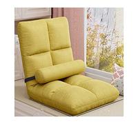 NURUGURE Floor Gaming Chair No Assembly Folding Padded Lounge Sofa 5 Speed Adjustment With Back Support Lounger For Balcony Living Room Bedroom Study