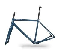 NURUGURE Gravel Bike Frame 700C Road Bike Frameset 44cm/47cm/50cm/53cm/56cm Aluminum Alloy Disc Brake Frame with Carbon Fibre Fork Thru Axle F12*100mm R12*142mm Internal Routing