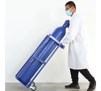 NURUGURE Oxygen Cylinder Rack Large Capacity Oxygen Storage Rack, Trolley with 2 Wheel, Heavy-Duty Oxygen Tank Cart for Big Size, Easy Transportation(L 37cm(14 5/8)