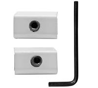 NuSet Tamper Resistant Sliding Window Lock, Hex Screw, White (Pack of 2)