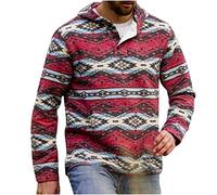 NUSGEAR Hoodie Mens UK Sale Clearance Aztec Print Hooded Jumper Western Ethnic Style Pullover Tops Long Sleeve Hoodie Casual Lightweight Sweatshirt Jumper Tops Warm Jackets S-5XL