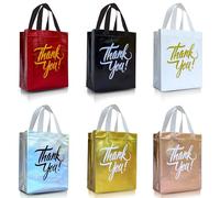 Nush Nush Thank You Bags, Set of 60 with 6 Vibrant Colors Thank You Gift Bags Bulk Medium Size - Perfect for Party Favors, Return Gifts for Birthday Party, Giveaways for Events - 8W x 4D x 10H Size