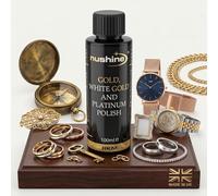 Nushine Gold, White Gold and Platinum Polish and Cleaner 100ml - Eco-Friendly Formula (Rapid, Beautiful Results)