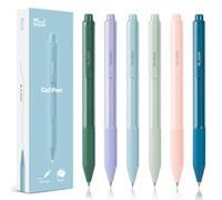 NUSIGN Gel Pens, 6 Pcs 0.5mm Black Ink Pens Fine Point Smooth Writing Pens, High-End Pens for Journaling Note Taking, Cute Office School Supplies Gifts for Adults